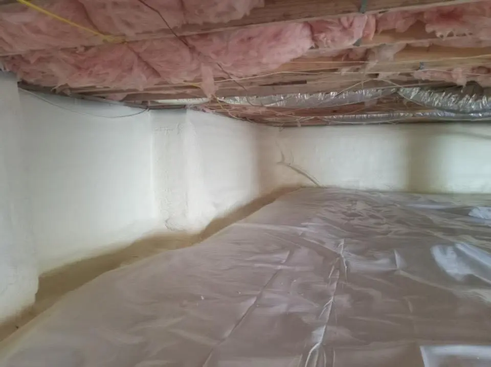 Crawl space encapsulation with closed-cell spray foam for Attic Insulation in Allen